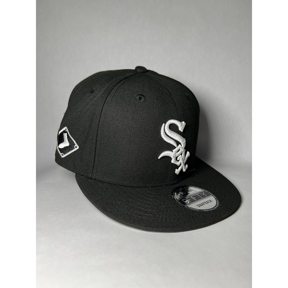Chicago White Sox MLB New Era 9FIFTY Black Cap Snapback Sidepatch Custom